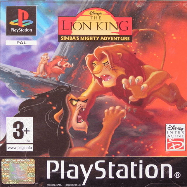 The Lion King Simbas Mighty Adventure box art for Playstation